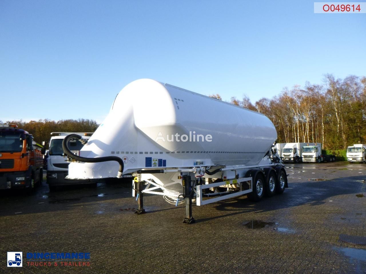 cisterna pro přepravu cementu Feldbinder Powder tank alu 36 m3 / 1 comp