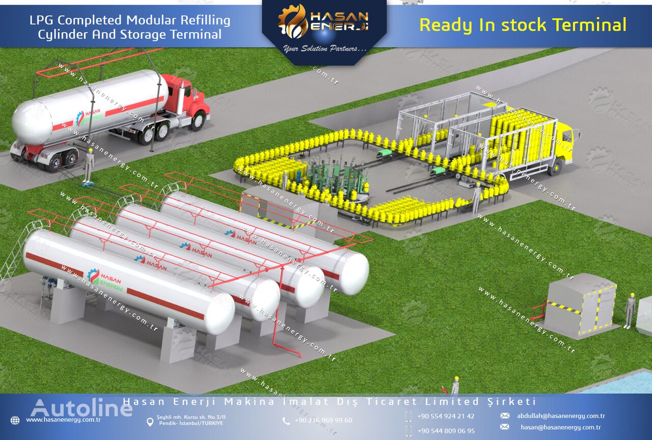 nákladní vozidlo na přepravu plynu LPG Modular Refilling Plant Cylinder gas