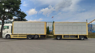 nákladní vozidlo na přepravu zvířat MAN TGA 26.430 3 levels, GUITTON + přívěs na přepravu zvířat