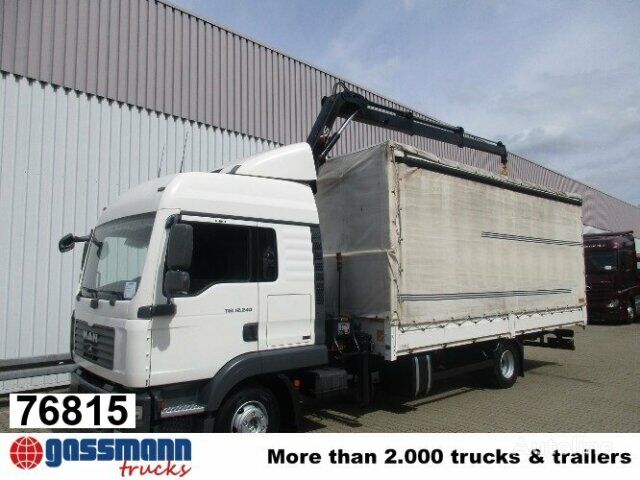 nákladní vozidlo plachta MAN TGL 12.240BL 4x2, mit Kran Hiab 088 mit Funk