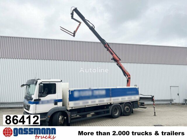 nákladní vozidlo valník MAN TGM 26.340 6X2-4 LL, Lenk-/Liftachse, Heckkran