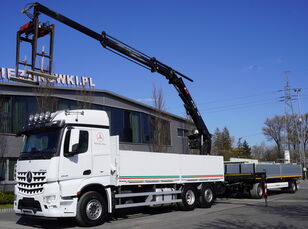 nákladní vozidlo valník Mercedes-Benz Arocs 6×2 2545 Crane HIAB 177 K PRO/HIPRO / steering and lifting
