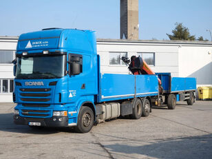 nákladní vozidlo valník Scania R480 + přívěs valník