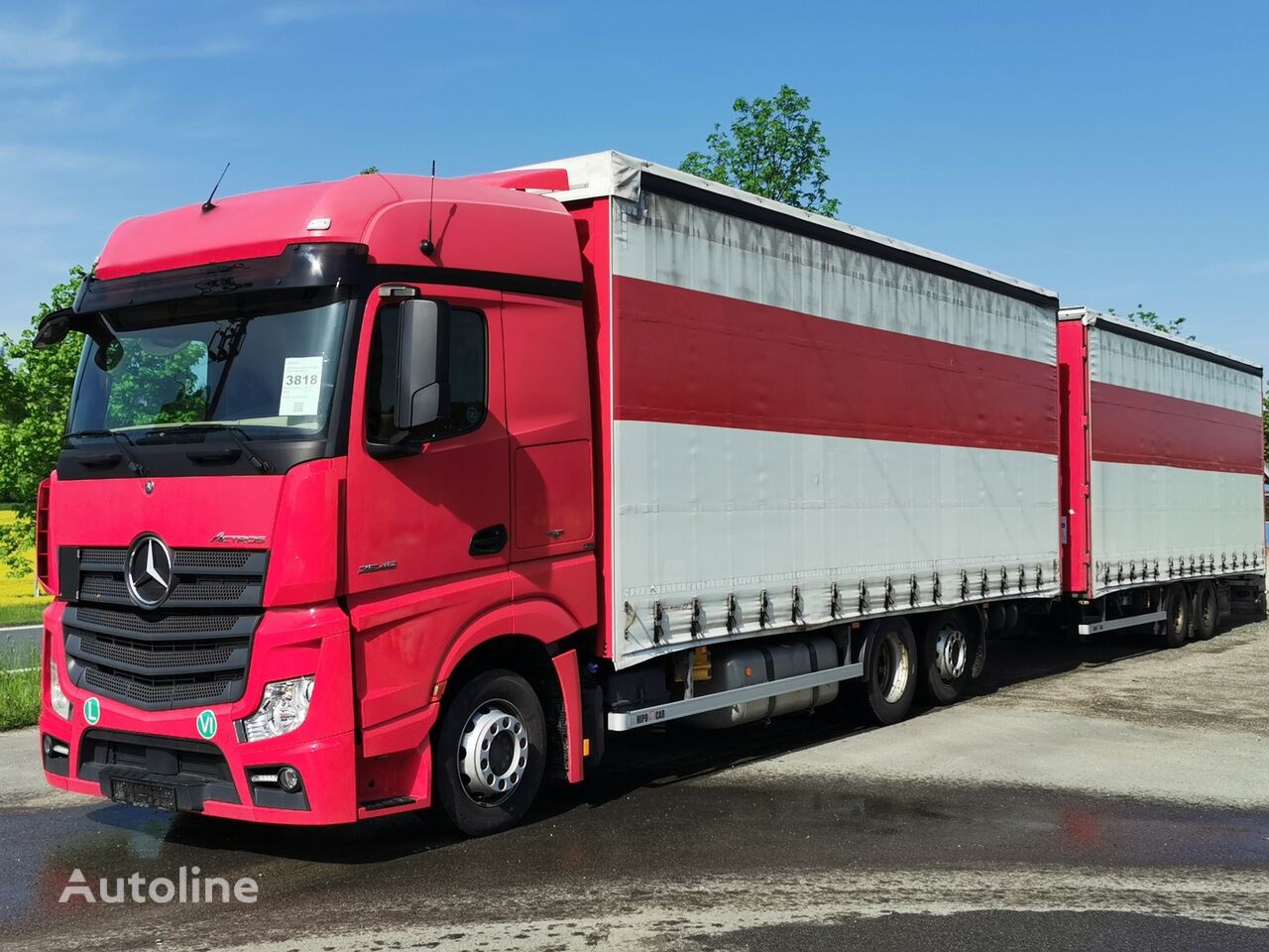 plachtové vozidlo Mercedes-Benz ACTROS 2545 L NR + shrnovací plachtovy prives